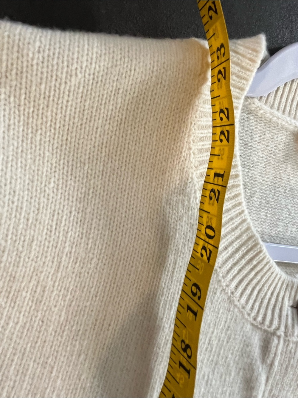 Tory Burch Cream Crystal-Button Knit Cardigan Wool Preppy L - Picture 10 of 11